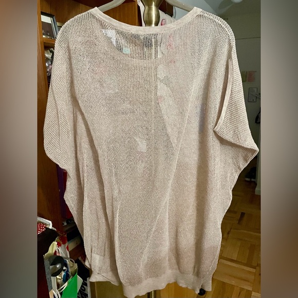 Designer light mauve mesh top - Picture 3 of 9